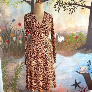 INC International Concepts Animal Print Long Sleeve Dress